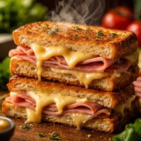 Toasted Ham and Gouda Sandwiches