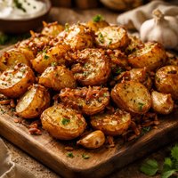 Toasted Onion and Garlic Potatoes