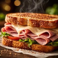 Toasted Swiss Ham Sandwich