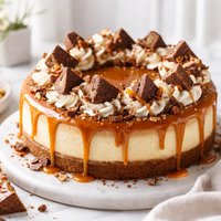 Toblerone Topped Caramel Cheesecake