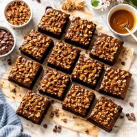 Toffee Topped Fudgy Brownies