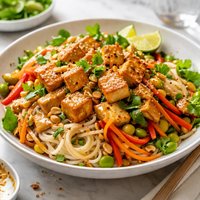 Tofu and Noodle Salad with Peanut Sauce