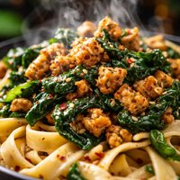 Tofu and Spinach Pasta Topping