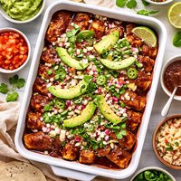 Tofu Mole Enchiladas