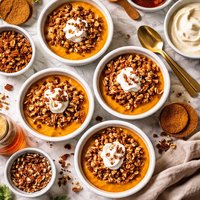 Tofu Pumpkin Custard with Gingersnap Crumble