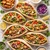 Tofu Salad Crunch Pitas