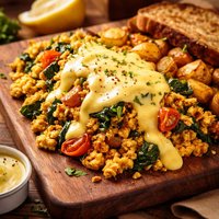 Tofu Scramble with Hollandaise Sauce