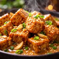 Tofu with Peanut Ginger Sauce