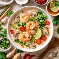 Tom Kha Coconut Soup with Shrimp