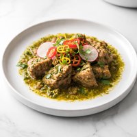 Tomatillo Pork Braise with Pickled Chilis Puerco En Salsa Verde