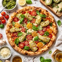 Tomato and Artichoke Pizza