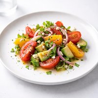 Tomato and Avocado Salad a La Caribe