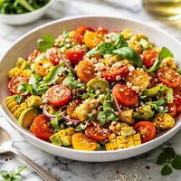 Tomato and Grilled Corn Salad with Avocado