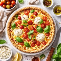 Tomato Basil Egg Pie