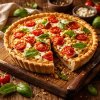 Tomato Basil Quiche with Goat Cheese