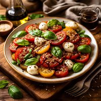Tomato Basil Salad with Balsamic Dressing