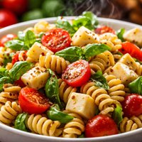 Tomato Basil Smoked Mozzarella Pasta Salad 4 Ww Points