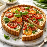 Tomato Basil Yogurt Tart
