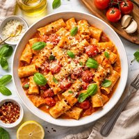 Tomato Cream Sauce with Rigatoni