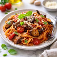 Tomato Eggplant Aubergine Pasta