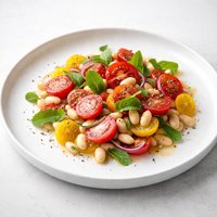 Tomato Mint and Cannellini Bean Salad