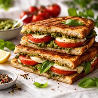 Tomato Mozzarella Pesto Panini