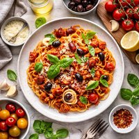 Tomato Pasta with Olives
