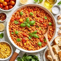 Tomato Rice with Basil