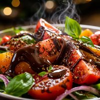 Tomato Salad with Chocolate Dressing