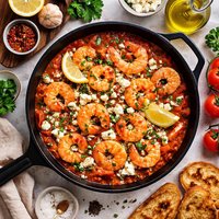 Tomato Shrimp with Feta Cheese