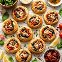 Tomato Spinach Spirals