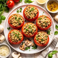 Tomatoes Stuffed with Chicken and Mushrooms