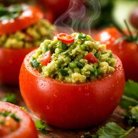 Tomatoes Stuffed with Guacamole Tomates Rellenos De Guacamole