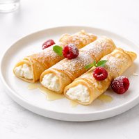 Topfenpalatschinken Crepes with Quark Filling