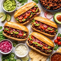 Tortas Black Beans Chorizo Subs