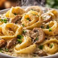 Tortellini with Creamy Mushroom Sauce