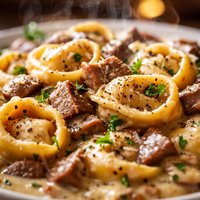 Tortellini with Porcini Mushroom Sauce