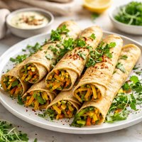 Tortilla Cigars with Yellow Squash and Carrot