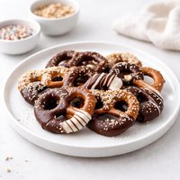 Totally Random Chocolate Dipped Pretzels