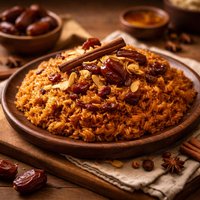Traditional Bahraini Muhammar Sweet Rice Dish