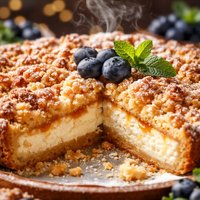 Traditional Czech Cottage Cheese Pie