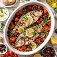 Traditional Greek Baked Fish