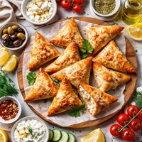 Traditional Greek Tiropetes Cheese Phyllo Pie