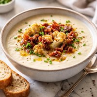 Traditional Scottish Cauliflower and Bacon Soup