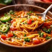 Traditional Tex Mex Sopa Fideo Pasta