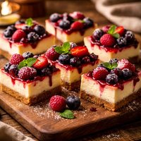 Triple Berry Cheesecake Squares