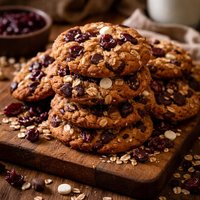 Triple Chocolate Cranberry Oatmeal Cookies