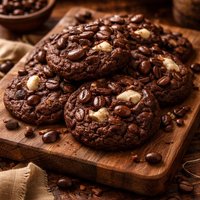 Triple Chocolate Espresso Bean Cookies