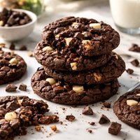 Triple Chocolate Fudge Cookies