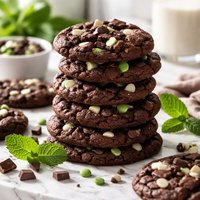 Triple Chocolate Mint Chip Cookies